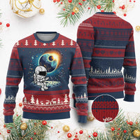 Astronaut Outer Space Ugly Christmas Sweater Cute Cartoon Cosmic - Wonder Print Shop