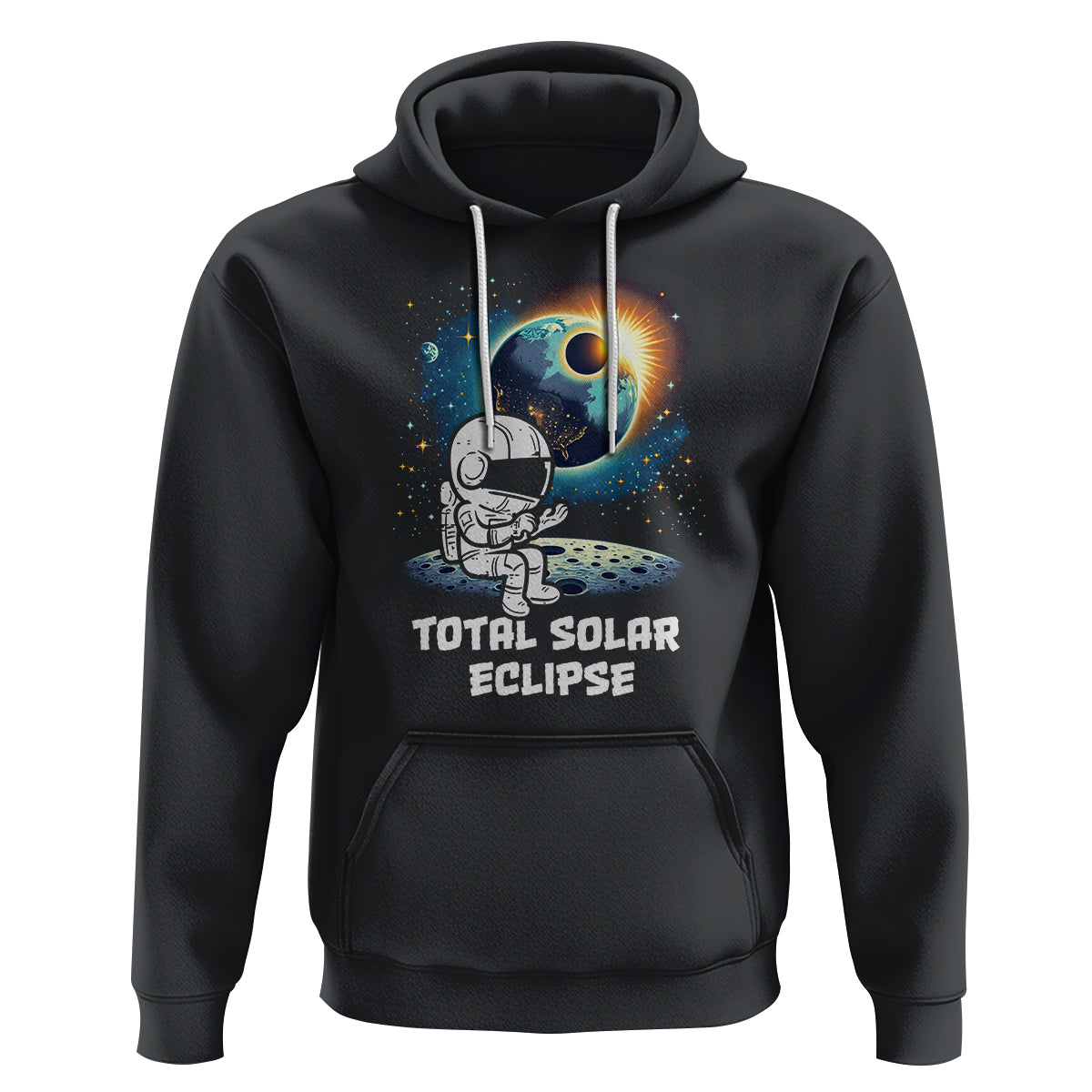 Astronaut Total Solar Eclipse Hoodie - Wonder Print Shop
