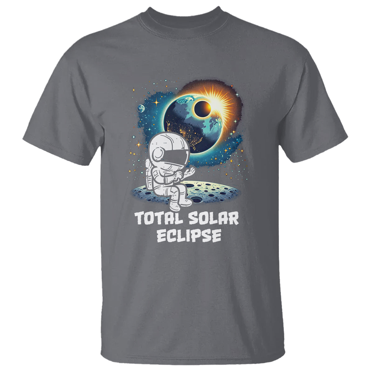 Astronaut Total Solar Eclipse T Shirt - Wonder Print Shop