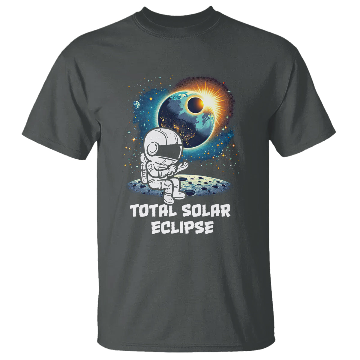 Astronaut Total Solar Eclipse T Shirt - Wonder Print Shop