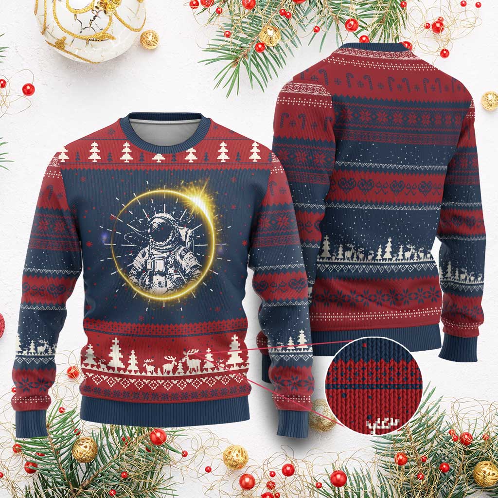 Astronaut Outer Space Ugly Christmas Sweater Cosmic Spaceflight - Wonder Print Shop