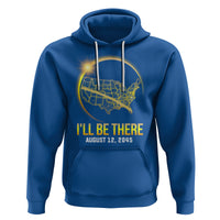 Total Solar Eclipse 2045 Hoodie I'll Be There August 12 American Totality Tour Map - Wonder Print Shop