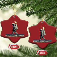 Astronaut Outer Space Christmas Ornament Walking On Planets - Wonder Print Shop