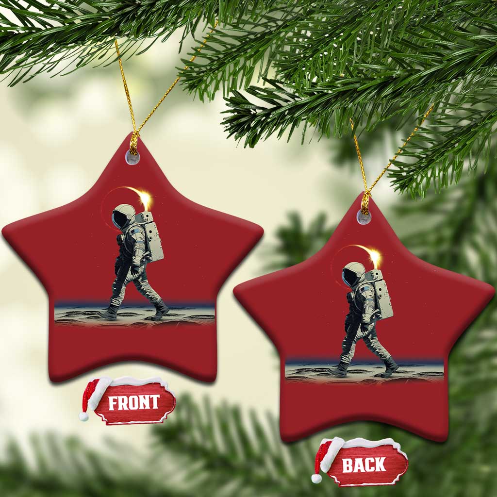 Astronaut Outer Space Christmas Ornament Walking On Planets - Wonder Print Shop