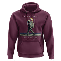 Astronaut Total Solar Eclipse Hoodie Walking American Totality Thrice In A Lifetime 2017 2024 2045 - Wonder Print Shop