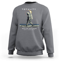 Astronaut Total Solar Eclipse Sweatshirt Walking American Totality Thrice In A Lifetime 2017 2024 2045 - Wonder Print Shop
