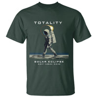 Astronaut Total Solar Eclipse T Shirt Walking American Totality Thrice In A Lifetime 2017 2024 2045 - Wonder Print Shop