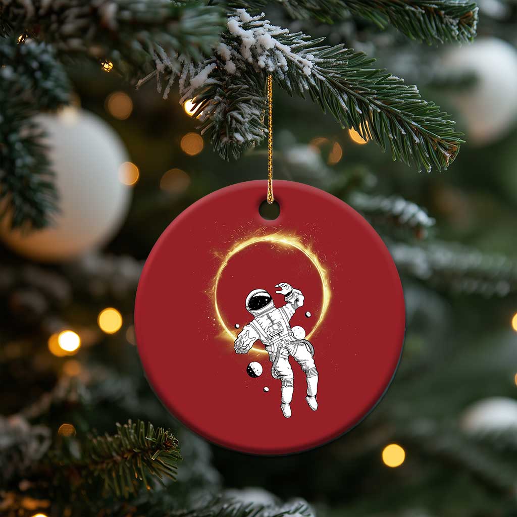 Astronaut Outer Space Christmas Ornament Cosmic Spaceflight Galaxy - Wonder Print Shop