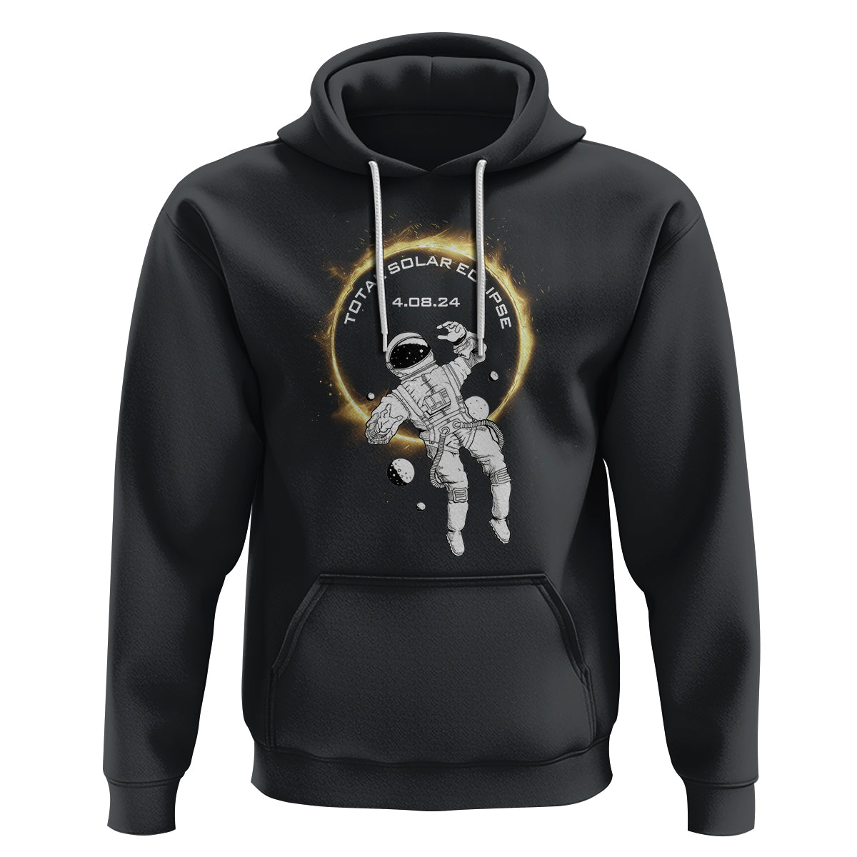 Astronaut Total Solar Eclipse 2024 Hoodie American Totality April 8 - Wonder Print Shop