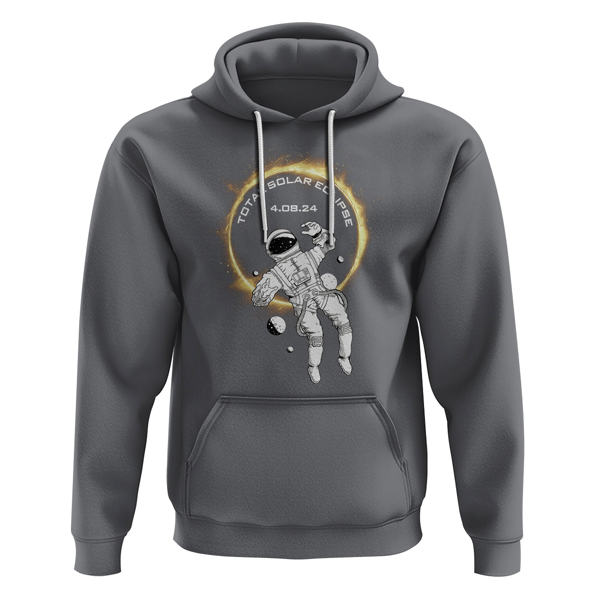 Astronaut Total Solar Eclipse 2024 Hoodie American Totality April 8 - Wonder Print Shop
