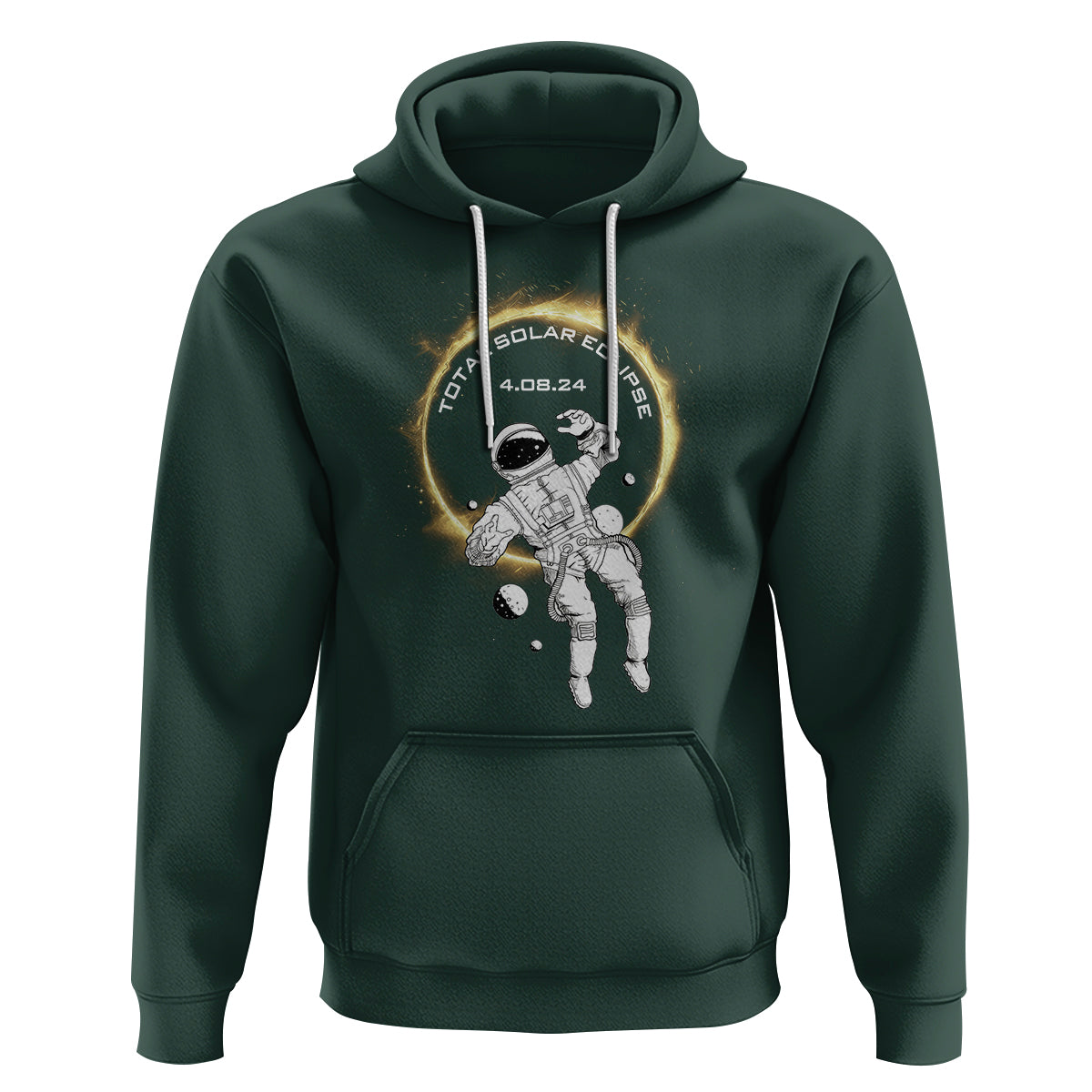 Astronaut Total Solar Eclipse 2024 Hoodie American Totality April 8 - Wonder Print Shop