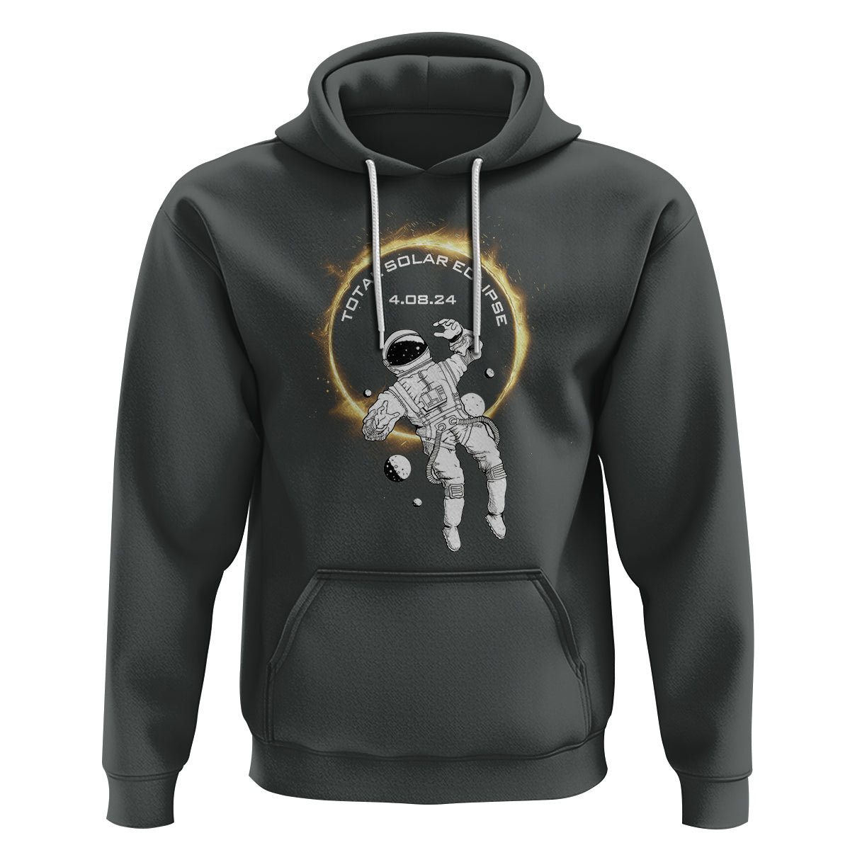 Astronaut Total Solar Eclipse 2024 Hoodie American Totality April 8 - Wonder Print Shop