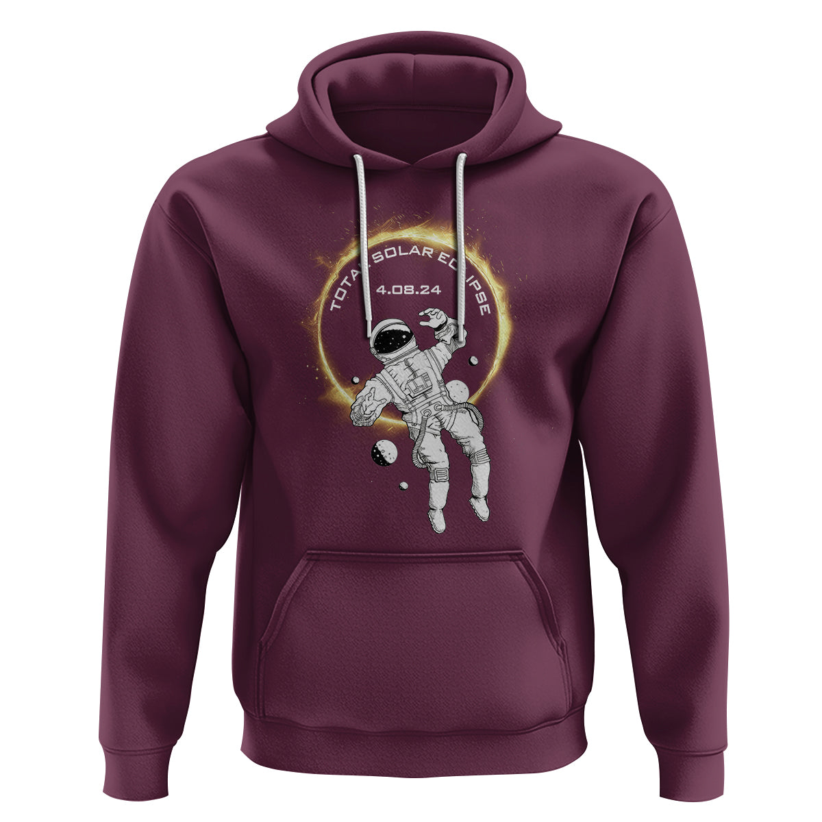 Astronaut Total Solar Eclipse 2024 Hoodie American Totality April 8 - Wonder Print Shop