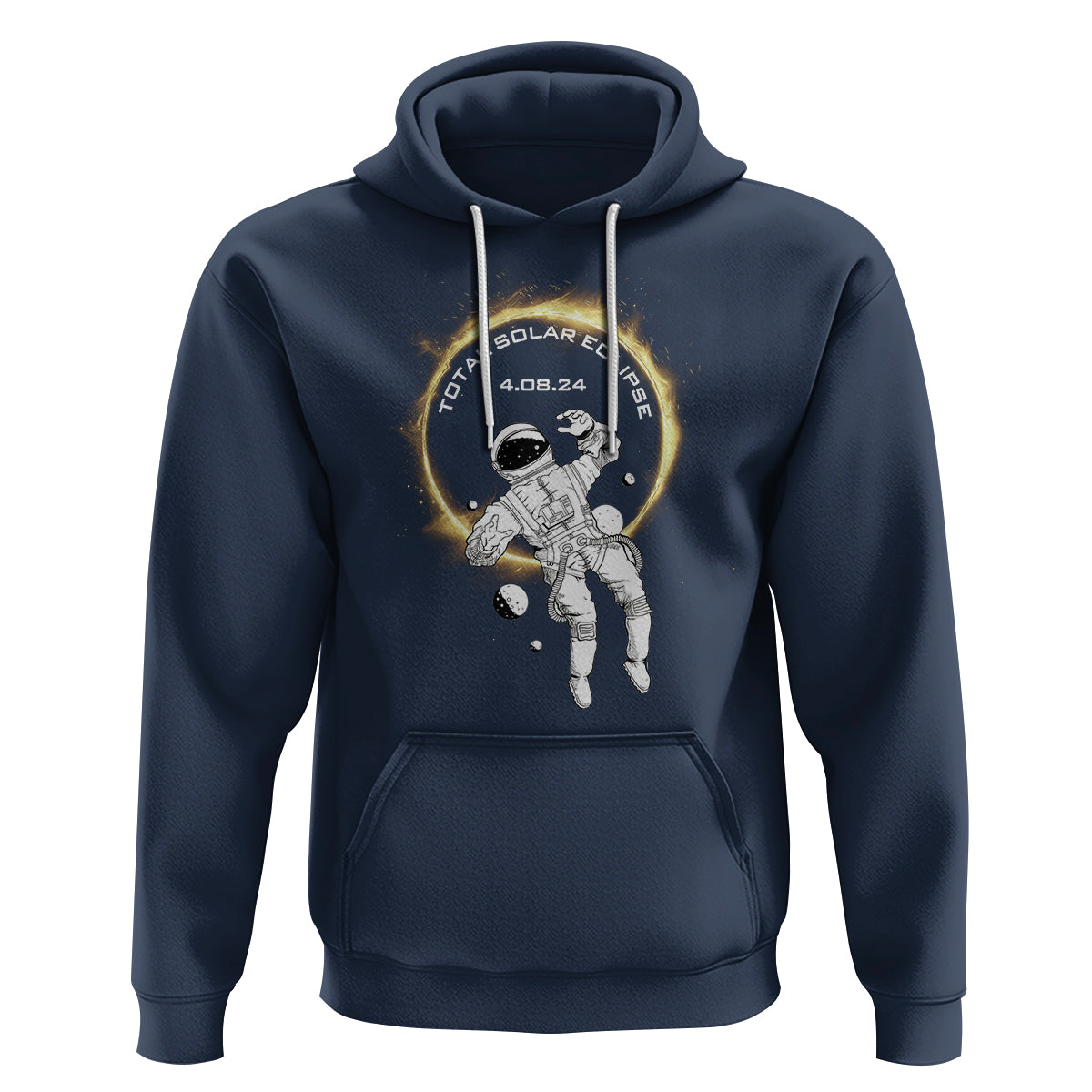 Astronaut Total Solar Eclipse 2024 Hoodie American Totality April 8 - Wonder Print Shop
