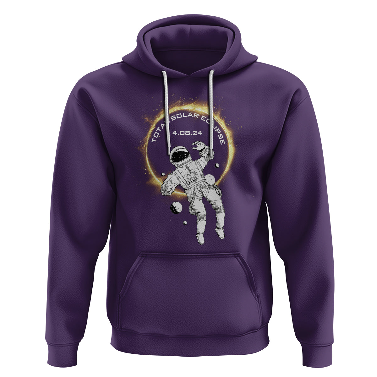 Astronaut Total Solar Eclipse 2024 Hoodie American Totality April 8 - Wonder Print Shop