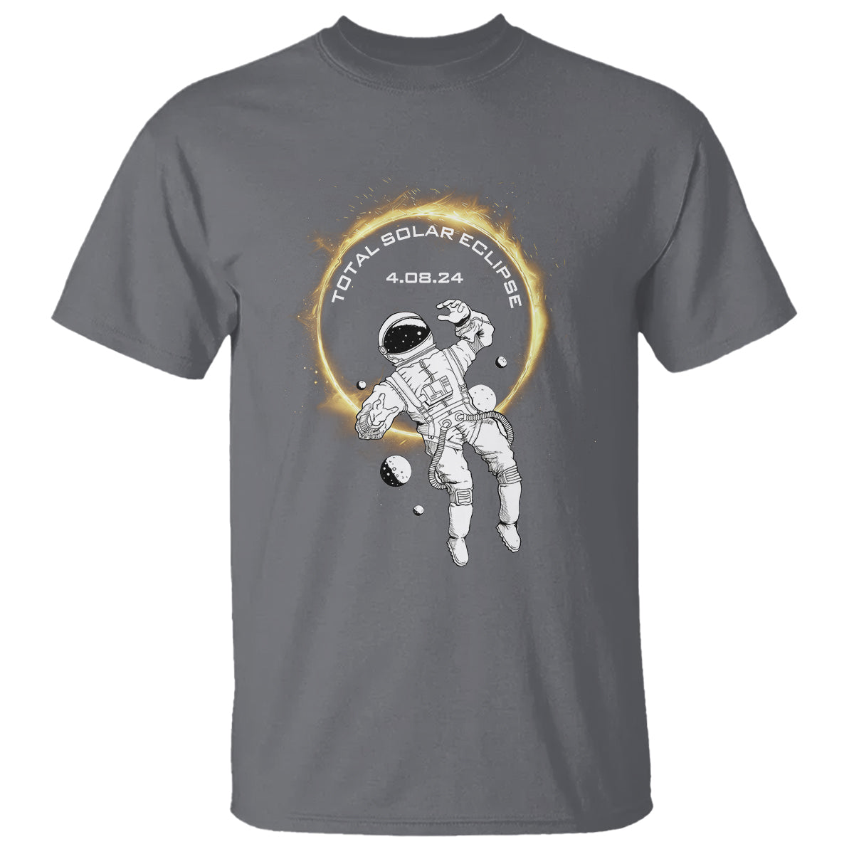 Astronaut Total Solar Eclipse 2024 T Shirt American Totality April 8 - Wonder Print Shop