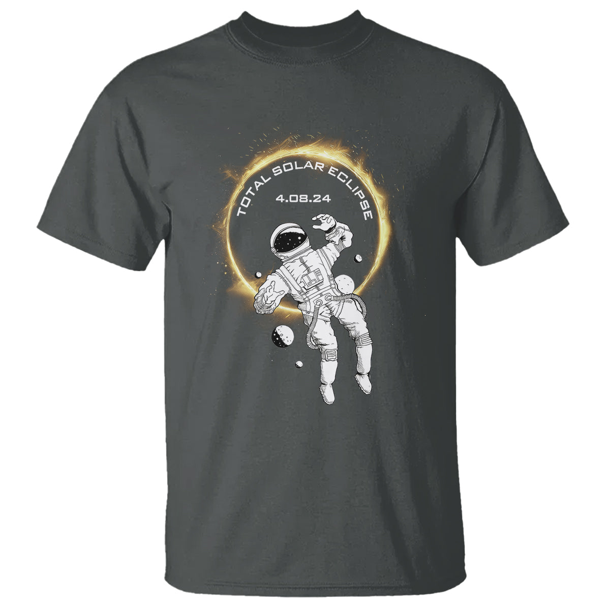Astronaut Total Solar Eclipse 2024 T Shirt American Totality April 8 - Wonder Print Shop