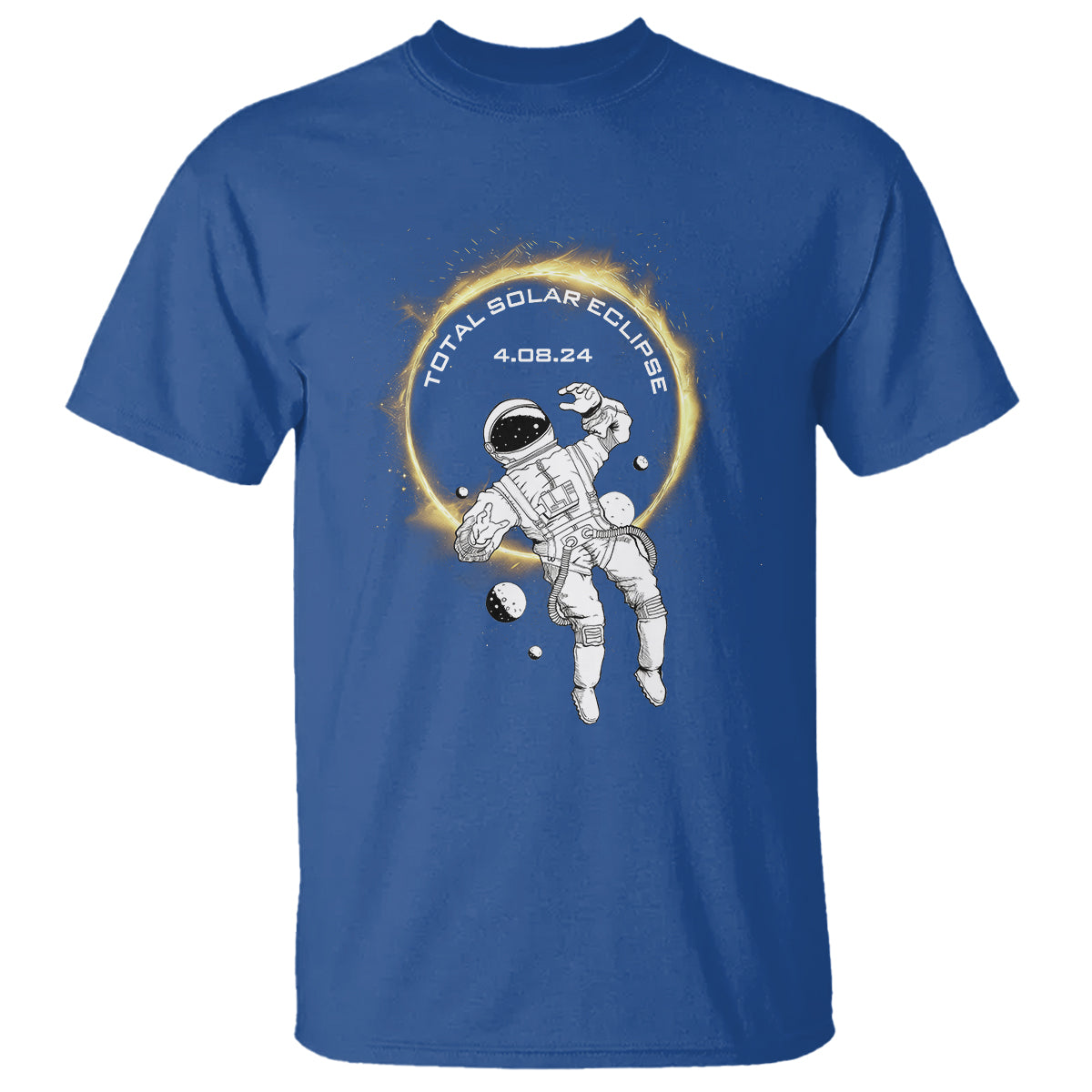Astronaut Total Solar Eclipse 2024 T Shirt American Totality April 8 - Wonder Print Shop