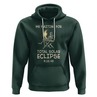 Me Waiting For Total Solar Eclipse 2045 Hoodie Funny Skeleton American Totality - Wonder Print Shop