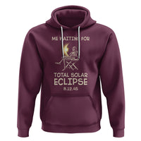 Me Waiting For Total Solar Eclipse 2045 Hoodie Funny Skeleton American Totality - Wonder Print Shop