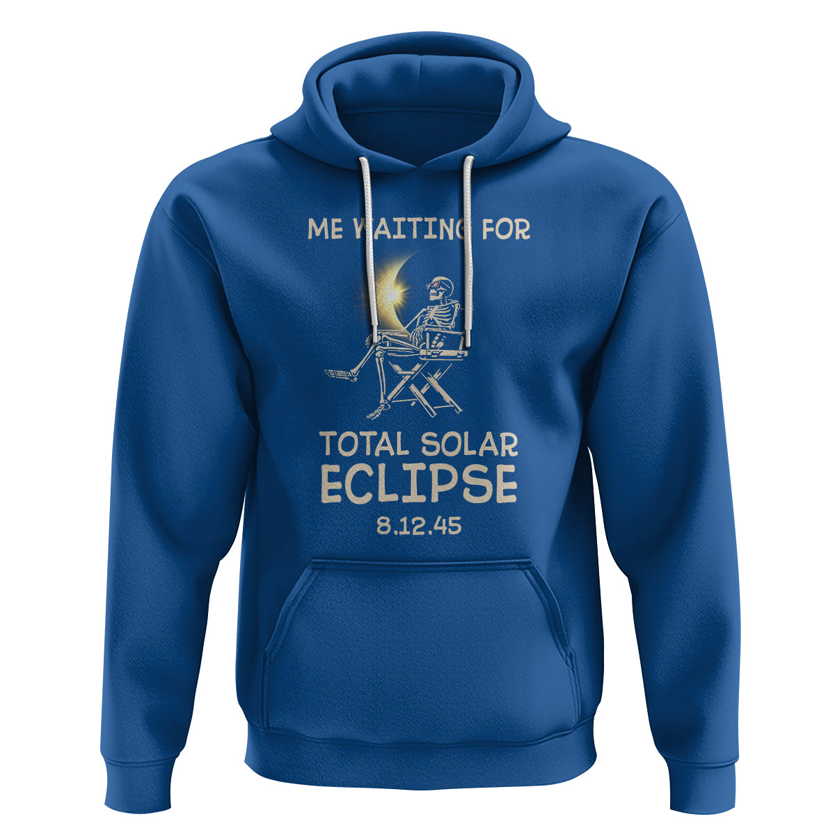 Me Waiting For Total Solar Eclipse 2045 Hoodie Funny Skeleton American Totality - Wonder Print Shop