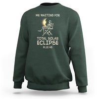 Me Waiting For Total Solar Eclipse 2045 Sweatshirt Funny Skeleton American Totality - Wonder Print Shop