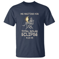 Me Waiting For Total Solar Eclipse 2045 T Shirt Funny Skeleton American Totality - Wonder Print Shop