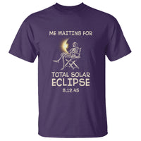 Me Waiting For Total Solar Eclipse 2045 T Shirt Funny Skeleton American Totality - Wonder Print Shop