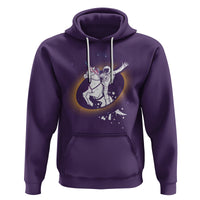 Astronaut Total Solar Eclipse Hoodie Riding Unicorn Astronomy Lover - Wonder Print Shop
