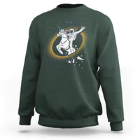 Astronaut Total Solar Eclipse Sweatshirt Riding Unicorn Astronomy Lover - Wonder Print Shop