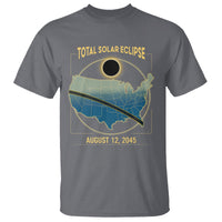 Total Solar Eclipse 2045 T Shirt American Totality Tour Map August 12 - Wonder Print Shop