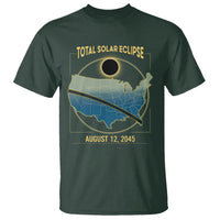 Total Solar Eclipse 2045 T Shirt American Totality Tour Map August 12 - Wonder Print Shop