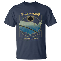 Total Solar Eclipse 2045 T Shirt American Totality Tour Map August 12 - Wonder Print Shop