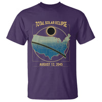 Total Solar Eclipse 2045 T Shirt American Totality Tour Map August 12 - Wonder Print Shop