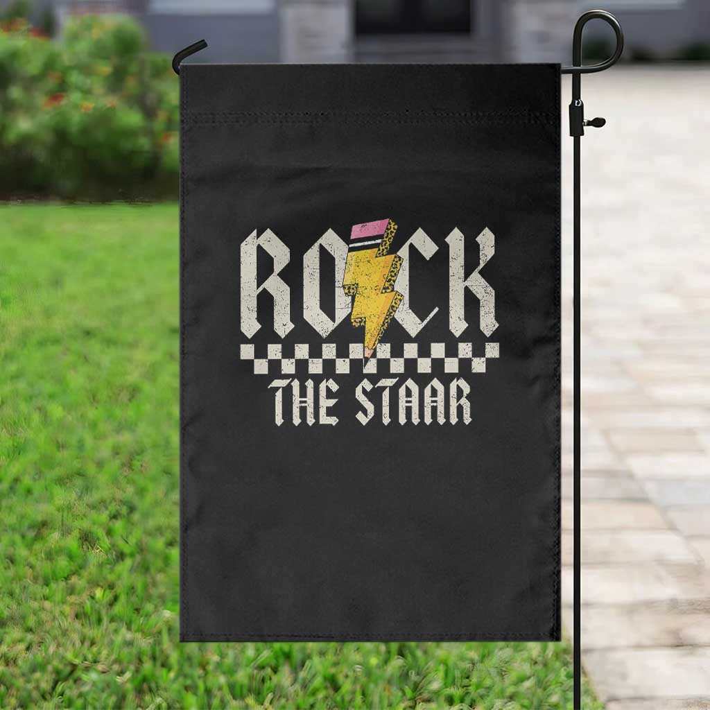Rock The STAAR Day Garden Flag Texas Teacher Student Motivational Testing