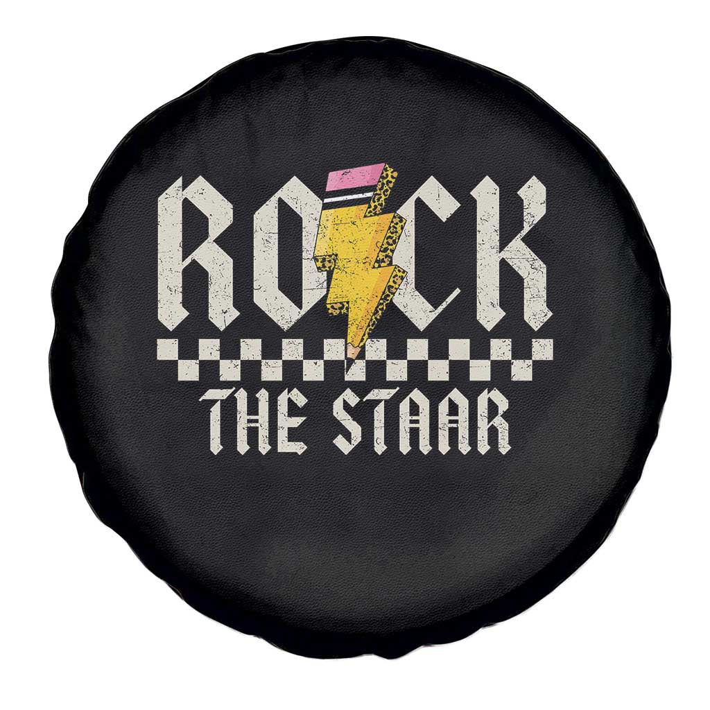 Rock The STAAR Day Spare Tire Cover Texas Teacher Student Motivational Testing