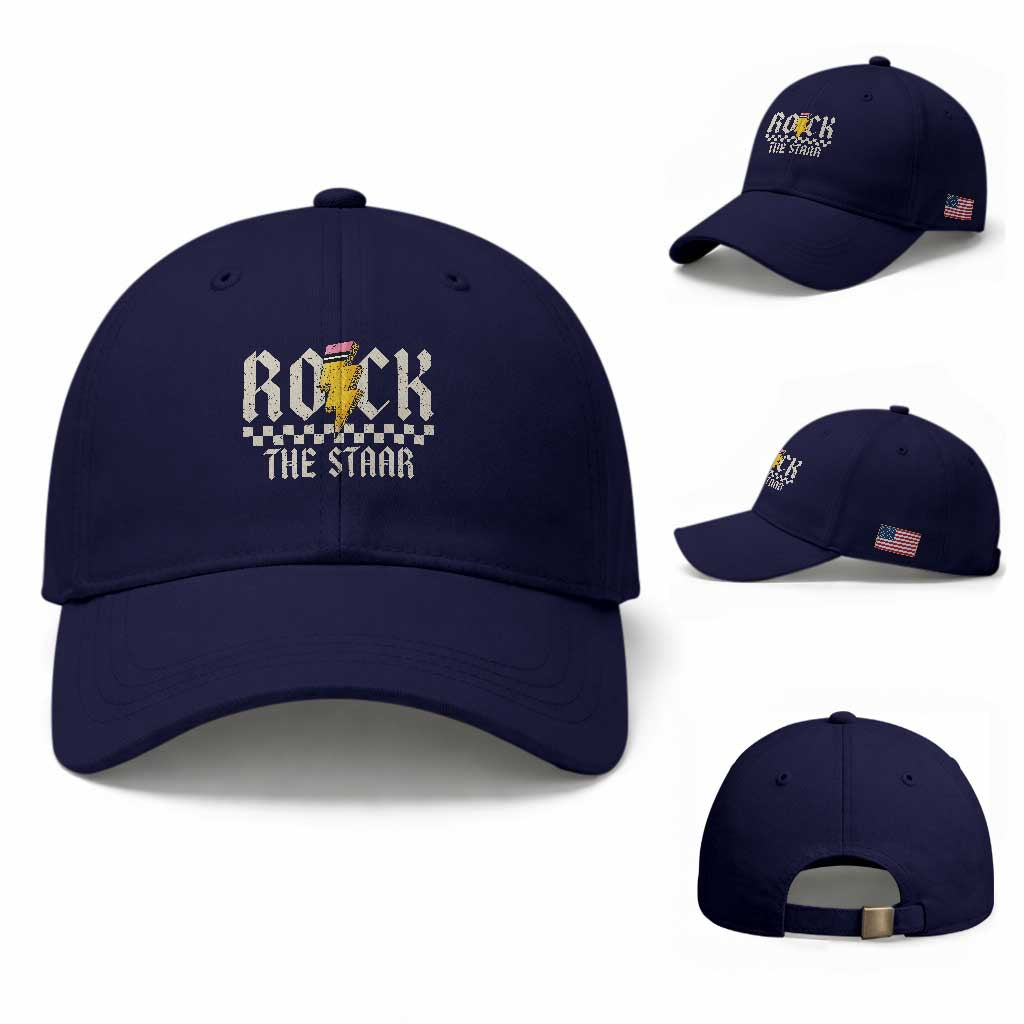 Rock The STAAR Day Baseball Cap Texas Teacher Student Motivational Testing