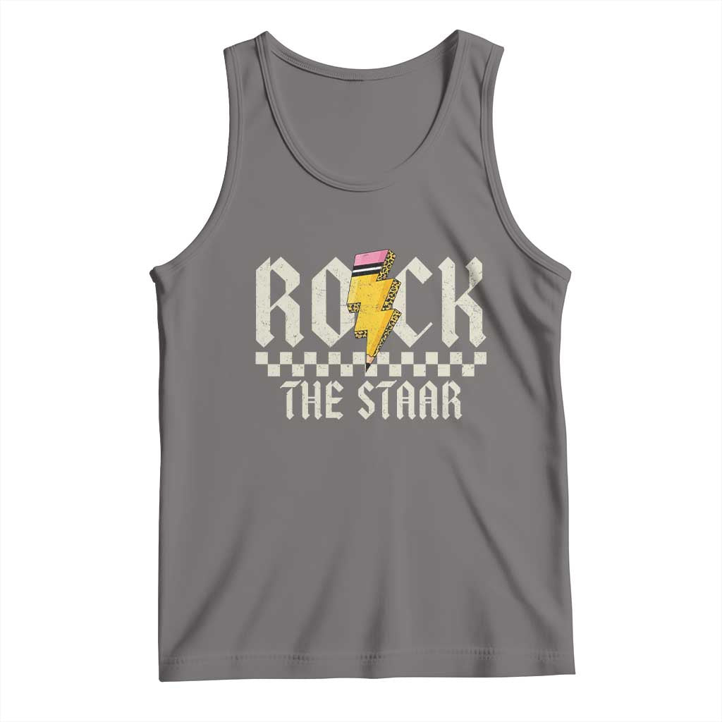 Rock The STAAR Day Tank Top Texas Teacher Student Motivational Testing