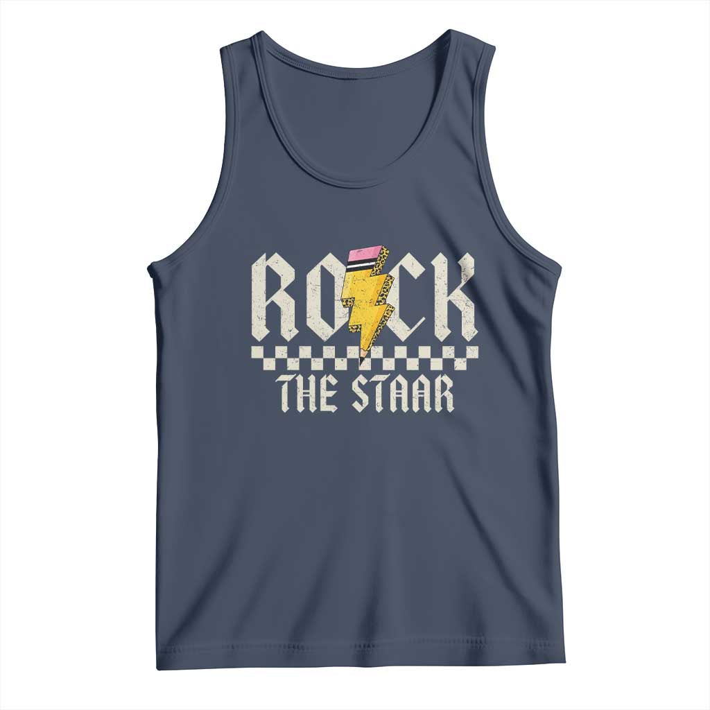 Rock The STAAR Day Tank Top Texas Teacher Student Motivational Testing