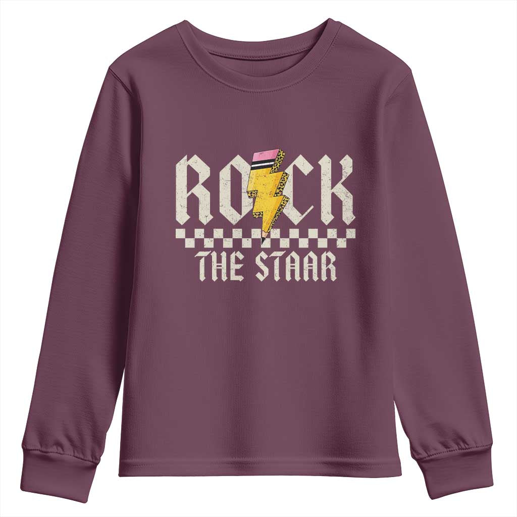 Rock The STAAR Day Youth Sweatshirt Texas Teacher Student Motivational Testing
