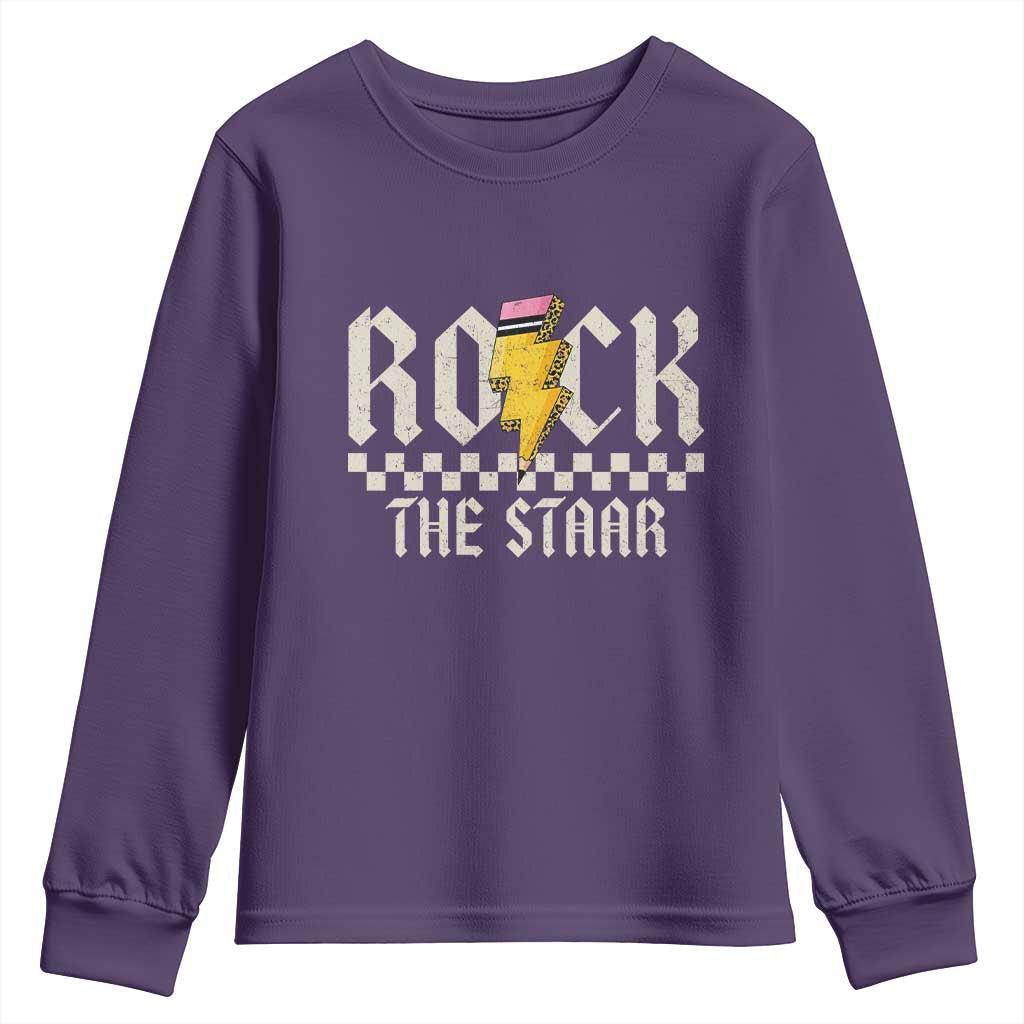 Rock The STAAR Day Youth Sweatshirt Texas Teacher Student Motivational Testing