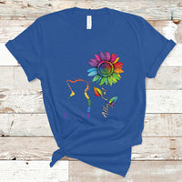 Gay Ally T Shirt LGBT Pride Ally Cat Gay Pride Rainbow Cat Sunshine Sunflower - Wonder Print Shop
