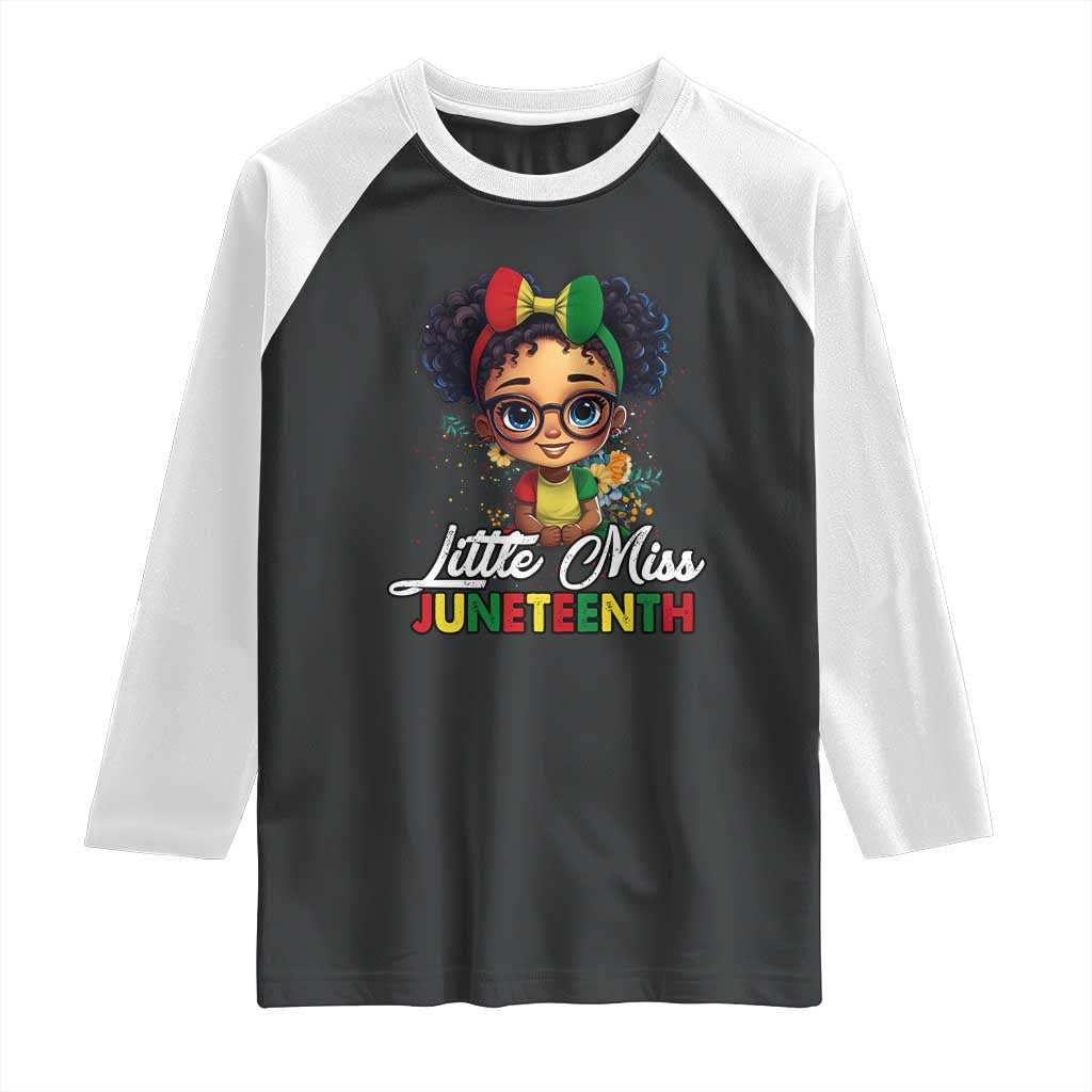 Little Miss Juneteenth Raglan Shirt Since 1865 Black History
