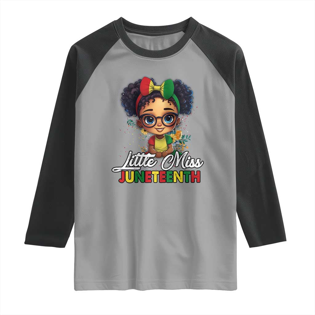 Little Miss Juneteenth Raglan Shirt Since 1865 Black History