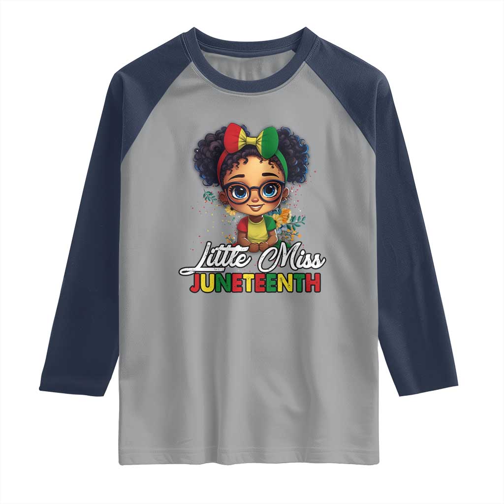 Little Miss Juneteenth Raglan Shirt Since 1865 Black History