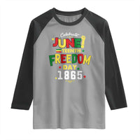 Celebrate Juneteenth 1865 Raglan Shirt Freedom Day Black History Independence