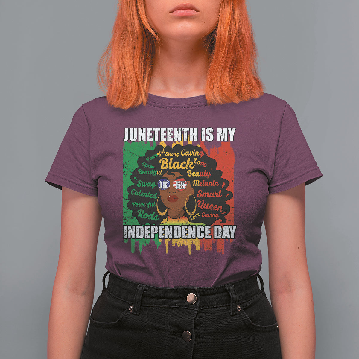 Juneteenth T Shirt For Women Juneteenth Is My Independence Day Black Women Black Pride - Wonder Print Shop