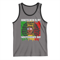 Juneteenth Is My Independence Day Tank Top Since 1865 African American Woman