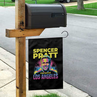 Spencer Pratt for Mayor Los Angeles Synthwave Graphic Garden Flag Retro Neon California Supporter