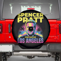 Spencer Pratt for Mayor Los Angeles Synthwave Graphic Spare Tire Cover Retro Neon California Supporter